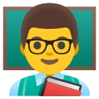 Emoji Docente hombre en Google
