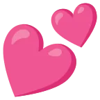 Emoji Dos corazones en Android