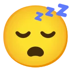 Sleeping Face emoji on Google