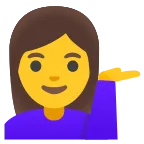 Woman Tipping Hand emoji on Google