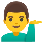 Man Tipping Hand emoji on Google