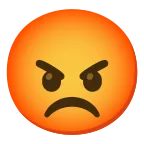 Emoji Enojado en Google