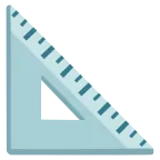 Triangular Ruler emoji on Google