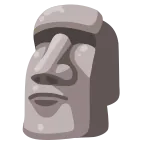Moai emoji on Google