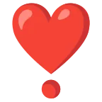 Emoji Exclamación de corazón en Google