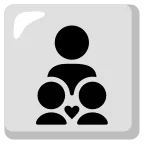 Family: Adult, Child, Child emoji on Google