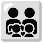 Family: Man, Man, Girl, Boy emoji on Google