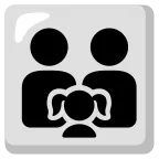 Emoji Familia: hombre, hombre, niña en Google