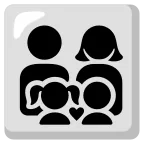 Emoji Familia: hombre, mujer, niña, niño en Google