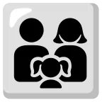Emoji Familia: hombre, mujer, niña en Google