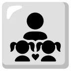 Emoji Familia: hombre, niña, niña en Google