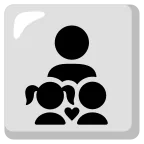 Emoji Familia: hombre, niña, niño en Google