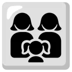 Emoji Familia: mujer, mujer, niña en Google