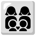 Emoji Familia: mujer, mujer, niño, niño en Google