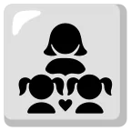 Emoji Familia: mujer, niña, niña en Google