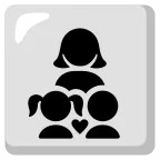 Emoji Familia: mujer, niña, niño en Google