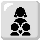 Emoji Familia: mujer, niño, niño en Google