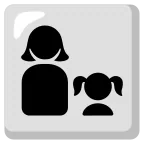 Emoji Familia: mujer y niña en Google