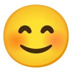 Emoji Feliz sonrojado en Android