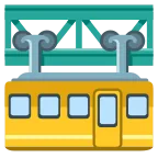 Suspension Railway emoji on Google