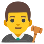 Man Judge emoji on Google