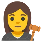 Woman Judge emoji on Google