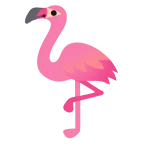 Flamingo emoji on Google