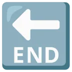 Emoji Flecha END en Google