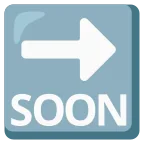 SOON Arrow emoji on Google