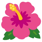 Emoji Flor de hibisco en Google