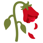 Wilted Flower emoji on Google