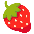 Strawberry emoji on Google