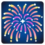 Emoji Fuegos artificiales en Google