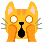 Emoji Gato asustado en Google