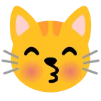 Emoji Gato besando en Google
