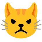 Pouting Cat emoji on Google