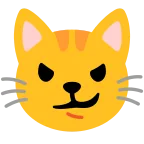 Cat with Wry Smile emoji on Google