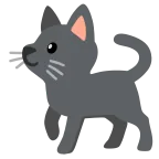 Emoji Gato negro en Google