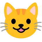 Emoji Gato sonriendo en Google
