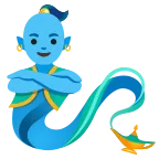 Man Genie emoji on Google