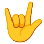 Love-You Gesture emoji on Google
