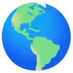 Globe Showing Americas emoji on Google