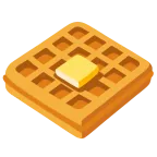 Waffle emoji on Google