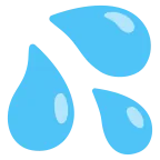 Emoji Gotas de sudor en Google