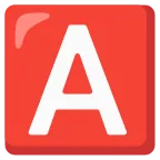 A Button (Blood Type) emoji on Google