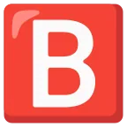 B Button (Blood Type) emoji on Google
