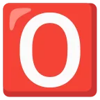 O Button (Blood Type) emoji on Google