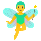 Man Fairy emoji on Google