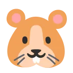 Hamster emoji on Google
