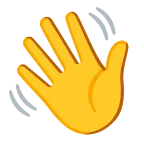Emoji Hola (mano saludando) en Google